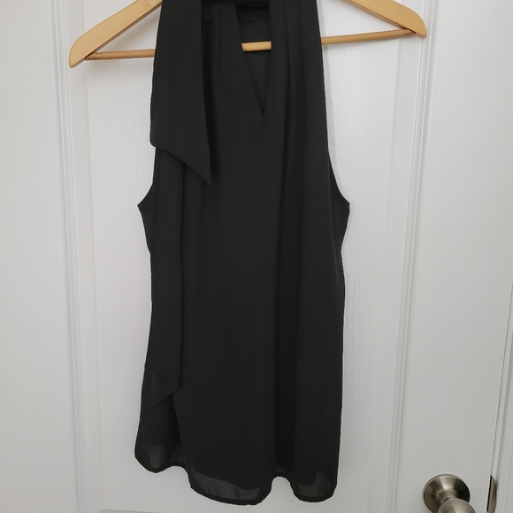 Final Sale! Black Tie-Neck Express Blouse - Picture 2 of 3